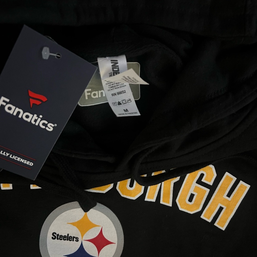 New with tags -  Black Steelers Sweatshirt - Picture 4 of 5